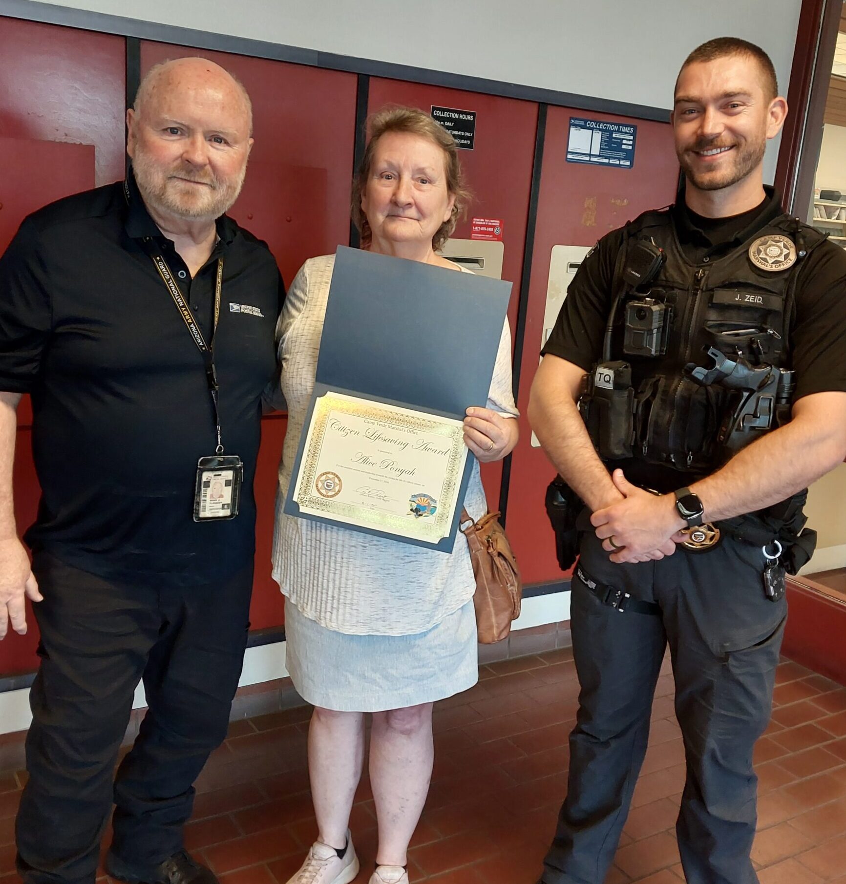 Quick Action Saves Postal Supervisor